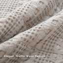 CozyTide Oversized King Bedspread 128x120,100% Cotton Oatmeal Waffle Quilt Set Oversized,3Pcs Soft Lightweight Extra Large King Coverlet Bedding Set for All Season