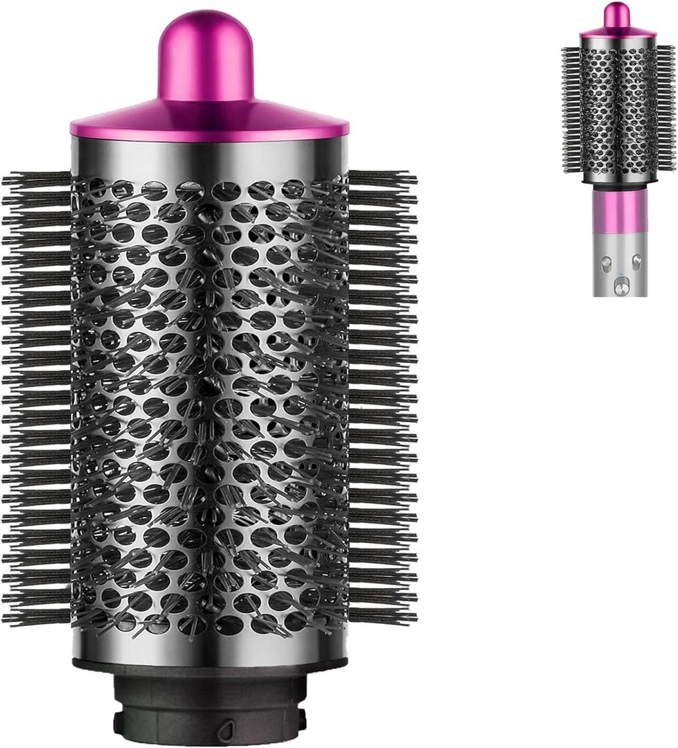Large Round Volumizing Brush for Dyson Airwrap Attachments Bigger Round Brush Attachment for Dyson Air Wrap Styler, Fluff up and Volumize for Styling (Rose)