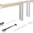 24"-28"x 80" Pocket Door Frame Kit with 98LBS Soft Close Mechanism,Aluminum Track Hardware Suitable for Doors Wide 24"-28",2X4 Studs Wall,Smoothly and Quietly Easy to Install