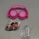 iClever BTH22 Kids Bluetooth Headphones, 60H Play Time, 74/85 dBA Safe Volume, Bluetooth 5.4, USB C, Over Ear Kids Headphones Wireless with Mic AUX Cord for iPad/Tablet/Travel, Blossom Pink