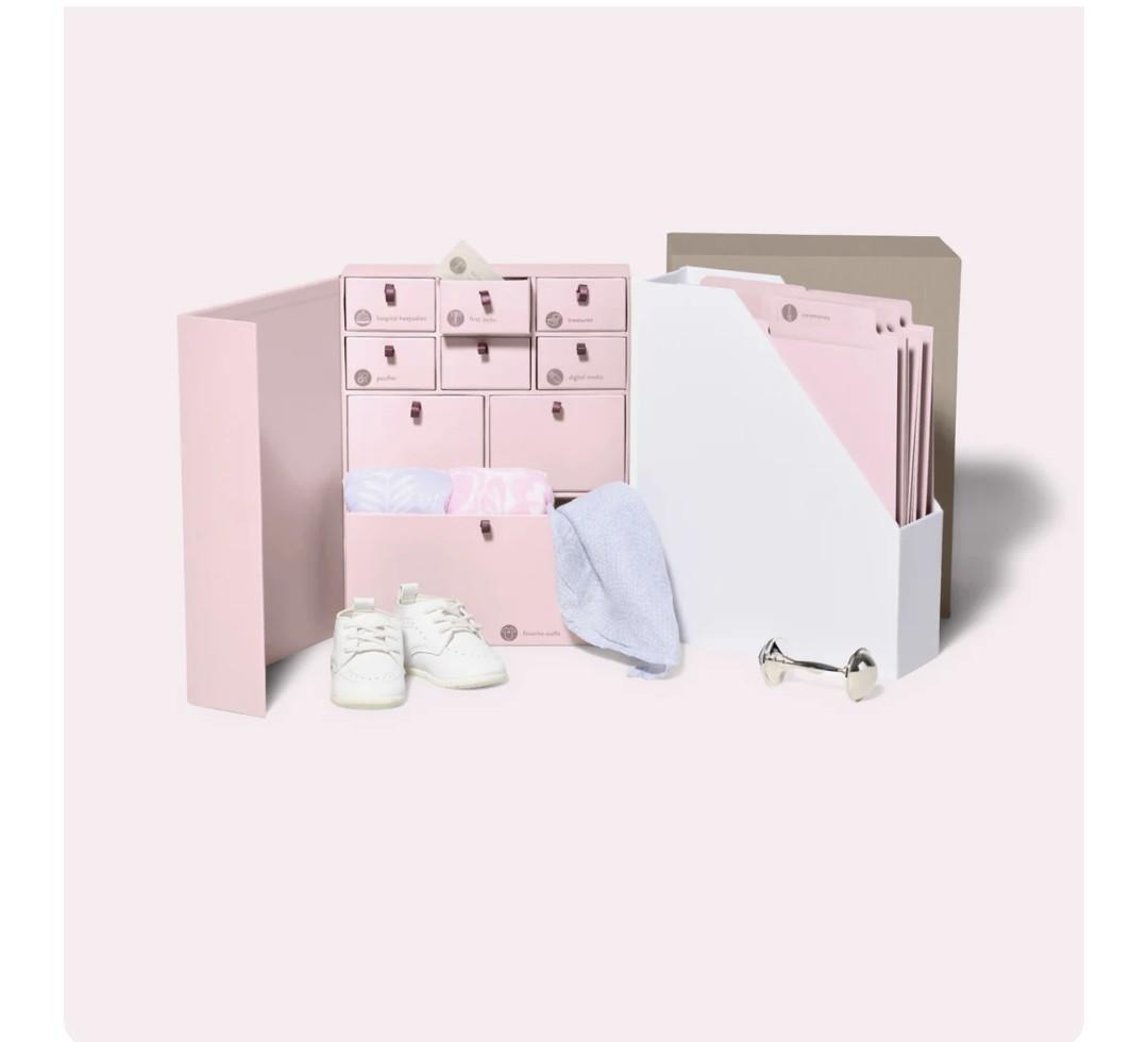 Baby Keepsake Box - Baby Memory Box - Baby Boy Girl Keepsake Box Tins Memory Box Pregnancy Baby Bubbs Storage Box Baby First Year Box Library Baby All-in-One Organizer