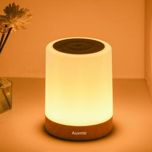 Night Light for Kids Baby, Dimmable Touch Lamp for Nursery, 11 RGB Colors 5 Brightness, Portable Rechargeable Bedside Table Lamp for Nightstand, Kids Night Light for Bedroom Living Room (Classic Brown Touch Control)