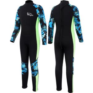 Kids Wetsuit 2.5mm Neoprene, Full Body Youth Wet Suit for Boys Girls, Cold Water Swimming Snorkeling Diving Surfing