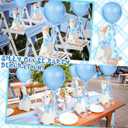 Chunful 6 Set Blue One Silly Goose 1st Birthday Decoration 11.8 Inch Soft Goose Stuffed Animal Baby Shower Centerpieces Swan Stuffed Animal with Balloon Table Decor for Wedding Gift Party Favor