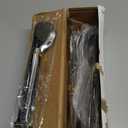 12-Piece Large Serving Utensils Set, E-far Stainless Steel 9.8 Inch Serving Slotted Spoons, 9.9 Inch Fork, 9.4 Inch Tong for Buffet Catering Banquet, Mirror Finish & Dishwasher Safe