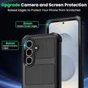 Samsung Galaxy S25 Case, Heavy Duty Protective Case Rugged Shockproof Phone Cover with Belt Clip Holster/Kickstand for Samsung Galaxy S25 (Black, S25)