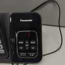 Panasonic Cordless Phone with Answering Machine, Advanced Call Block, Bilingual Caller ID and High-Contrast Display, Expandable System with 2 Handset Cordless Telephones - KX-TGD832M (Metallic Black)