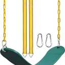 PACEARTH Swing Seat Support 660lb with 68.9 inch Anti-Rust Chains Plastic Coated 23.6 inch Tree Hanging Straps and Locking Buckles Outdoor Playground Tree Swing-Green