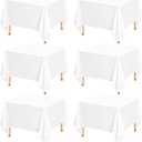 Showgeous 1 Pack Square Tablecloth 210 x 169 Inch White Square Table Cloth,Stain and Wrinkle Resistant Washable Polyester Table Clothes Decorative Fabric Table Cover for Wedding Dining Party Card Table
