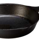 Lodge 6-1/2 Inch Cast Iron Pre-Seasoned Skillet  Signature Teardrop Handle - Use in the Oven, on the Stove, on the Grill, or Over a Campfire, Black