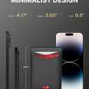 Wallet for Men with Stealth Pocket for AirTag, 3 in 1 Design, Removable ID Window, RFID Blocking, 15 Card Capacity, Slim Carbon Fiber, Bill Divider, Wallet with Gift Box, Hidden Storage for AirTag