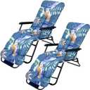 Huwena 2 Pcs Outdoor Lounge Chair Cushions 67 x 21 Inch Patio Lawn Lounger Cushion Floral Printed Thickened Lounge Chaise Pads Replacement for Outdoor Indoor Furniture(Multi Leaves)
