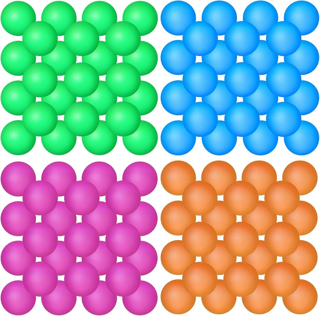 Hanaive 100 Pack Table Tennis Balls Multi Colored 40mm Plastic Balls Bulk Washable Small Game for Carnival Pool Games, Party Decoration Pet Toy