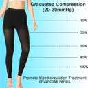 Medical Compression Pantyhose For Women & Men,20-30 mmHg Medical Grade Support Hose Tights For DVT,Pregnancy,Varicose Veins,Relief Shin Splints,Edema,Swelling, 2XL