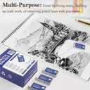 White Vinyl Erasers for Pencils, White Plastic Eraser, 48-Pack Bulk Pencil Erasers for Classroom & School, Kids Classroom Must Haves & Back to School Supplies Eraser.