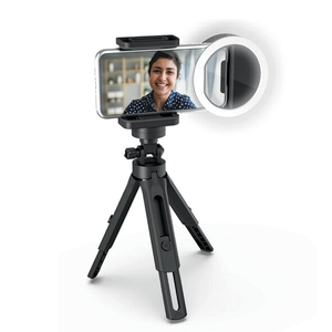ZGear Handheld Mobile Phone Stabilizer With Tripod And Clip On Light