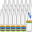 Tioncy Ring Toss Outdoor Carnival Backyard Adults Fun Target Glass Bottles with Mixed Color Rings Hoops for Family Outside Sport Party Accessories