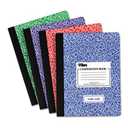 Tops 63794 9-3/4" X 7-1/2" Wide Ruled Composition Notebook Assorted