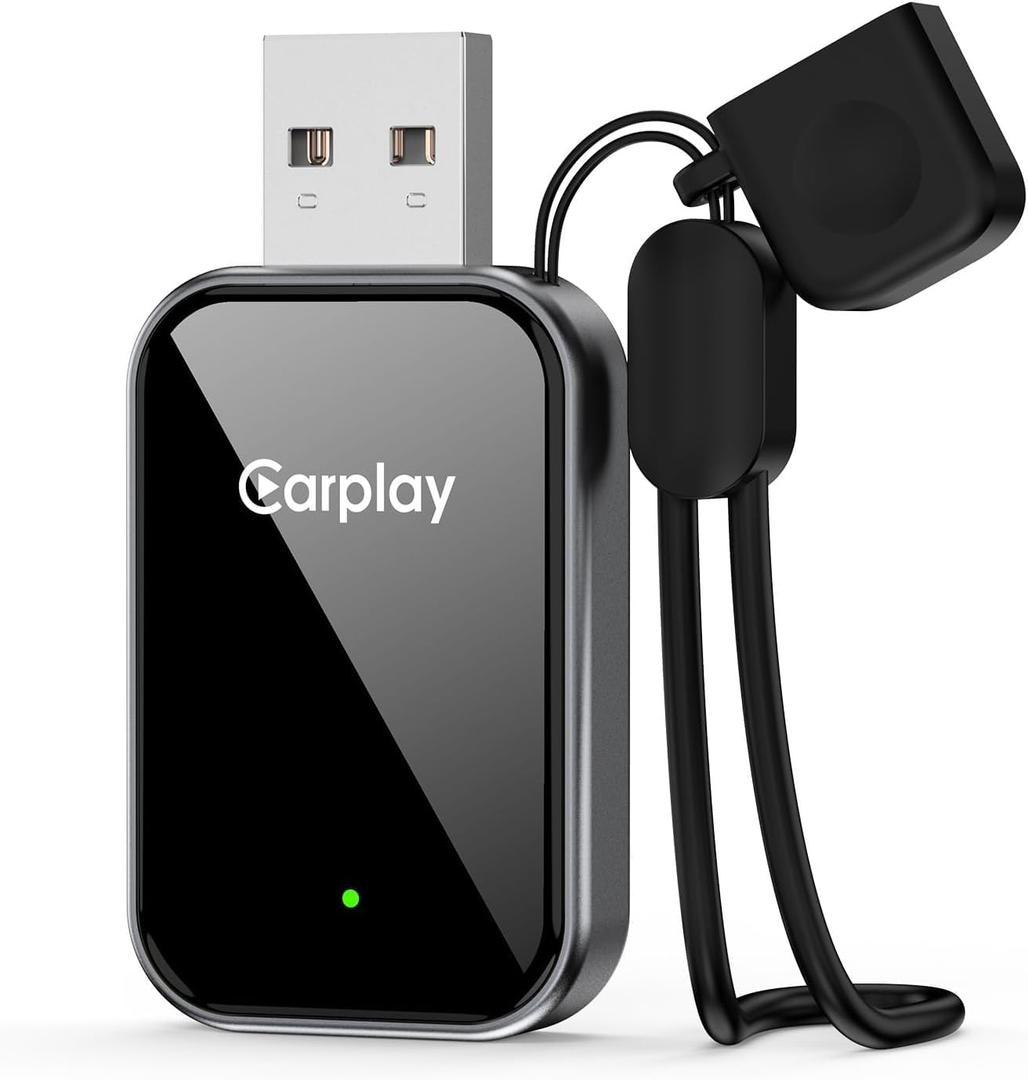 Wireless CarPlay Adapter for Apple iPhone - 2025 Wired Car Play to Wireless Dongle, USB-A/C Plug & Play, Stable Bluetooth CarPlay Adapter Only for iPhone iOS 10+ & Cars with Factory Wired Car Play