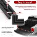 13.12Ft Tonneau Cover Seal for Sealing Truck Bed,Upgraded Triple Hole Tailgate Seal Rubber Weather Stripping for Pickups Campers Trucks,Universal Truck Camper Shell Seal Car Accessories
