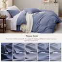 Bedsure Slate Blue Duvet Cover Queen Size - 3 Pieces Prewashed Extra Soft Bedding Set, Includes 1 Duvet Cover 90x90 Inches with Zipper Closure & 2 Pillow Shams, Comforter Not Included