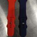 Sport Silicone Band Compatible with Apple Watch Bands 40mm 38mm 41mm 44mm 45mm 42mm 49mm Women Men,Soft Wristband Waterproof Replacement Sport Strap for iWatch Bands Series 9 8 7 6 5 4 3 2 1 SE Ultra (Red, Navy Blue)