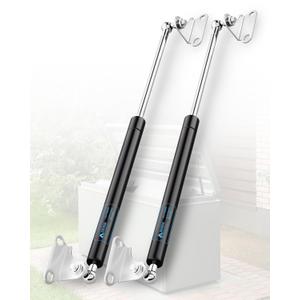15 inch Gas Struts 22.5lb/100N Gas Prop Spring Shock with L Mounts for Light Duty Cabinet Door Lid Tool Toy Storage Box Truck Cap Topper Camper Window Lift Supports (Support Weight 17-25lbs)
