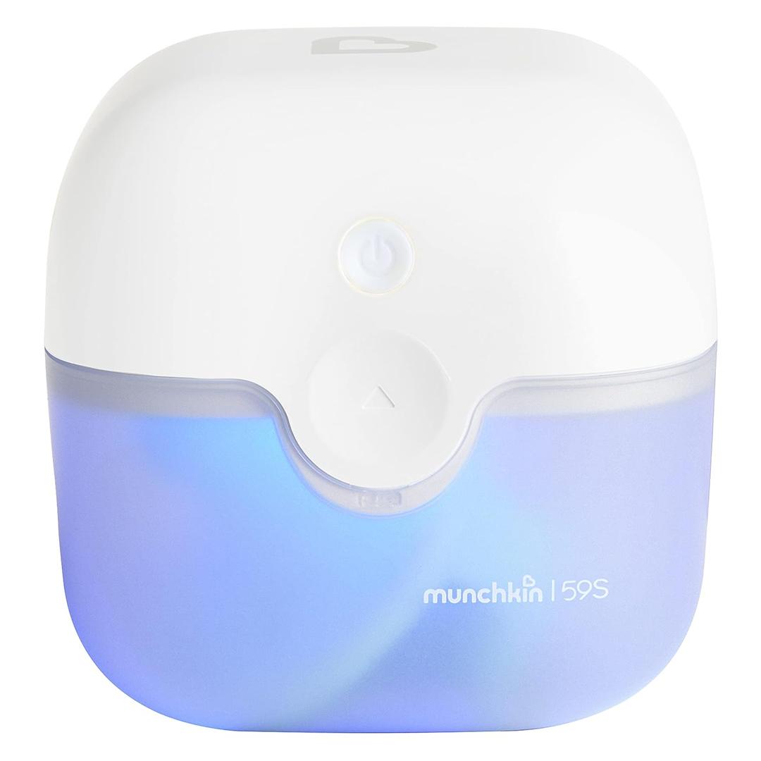 Munchkin Portable UV Sterilizer Plus with Rechargeable Battery, Mini UV Light Sanitizer Eliminates 99.99% of Germs in 59 Seconds
