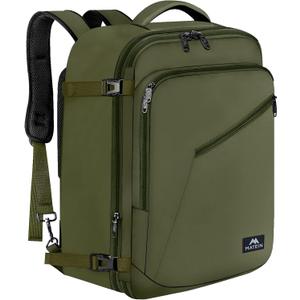 MATEIN Mens Backpack for Travel, Extra Large Expandable Carry on Backpack with Hideaway Shoulder Straps for Travelling, Water Resistant Heavy Duty Daypack, Gifts for Men Women, Dark Green