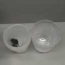 QCQHDU Hanging Planters for Indoor Plants, 2-Pack 5.7 Inch Self Watering Hanging Pots, Plastic Plant Hanger with Drainage Holes and 3 Hooks Chains for Garden Home (Clear)