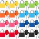 smilixin 16 PCS Suitcase Locks with Keys,Small Luggage Padlocks Metal Padlock with Key,Multicolor Lock Luggage Locks Mini Keyed Padlock for Backpack Boxes Laptop Bag School Gym Locker,23 mm,8 Colors