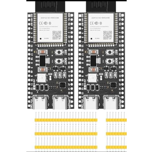 2 pcs ESP32-S3-DevKitC-1-N16R8 Development Board Integrated 2.4GHz WiFi Bluetooth 5.0 ESP32-S3-WROOM-1 Microcontroller Processor Dual Type C Interface for Arduino