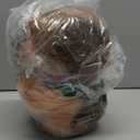 Mannequin Head with 100% Real Hair, TopDirect 18" Brown Real Hair Cosmetology Manikin Head Hairs Styling Hairdressing Practice Training Doll Heads with Clamp Holder and Tools