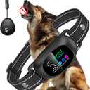 Dog Bark Collar with Remote  2-in-1 Automatic & Manual Modes, Smart Anti Bark Dog Training Collar with Beep, Vibration & Shock, 330FT Range, IP67 Waterproof, Rechargeable (8-150lbs) (BLACK)
