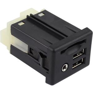 MOTOKU Center Console Auxiliary Jack Dual USB SD Card Port Adapter for Chevy for GMC for Cadillac Escalade ESV Yukon XL Sierra Silverado 1500 2500 3500 HD Tahoe 2015-2020