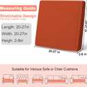 PickyNproud 8Pcs Patio Cushion Covers Stretch Outdoor Couch Cushions Slipcovers Replacement Washable Furniture Protector with Elastic Bottom Sofa Chair Seat Cover, Burnt Orange, 27"D x 27"W x 8"H