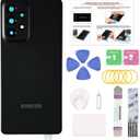 GREEN FUSION Compatible with Galaxy A53 5G Back Cover Replacement, A53 5G SM-A536 Back Housing Door with Pre-Installed Frame Sticker, Repair Tools & Instruction, Black