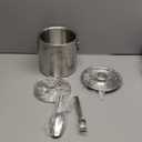 3L Stainless Steel Ice Bucket, Double Wall Insulated Ice Bucket with Lid, Drain Plate, Scoop, Tong for Parties Cocktail Bar