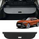 AUXKO Retractable Cargo Cover for Audi Q5 SQ5 2024-2018, Trunk Cargo Cover Luggage Security Shade Cover for 2024 Audi Q5 Shielding Anti-Peeping Luggage Privacy Screen, Carbon Fiber(Not for Sportback)