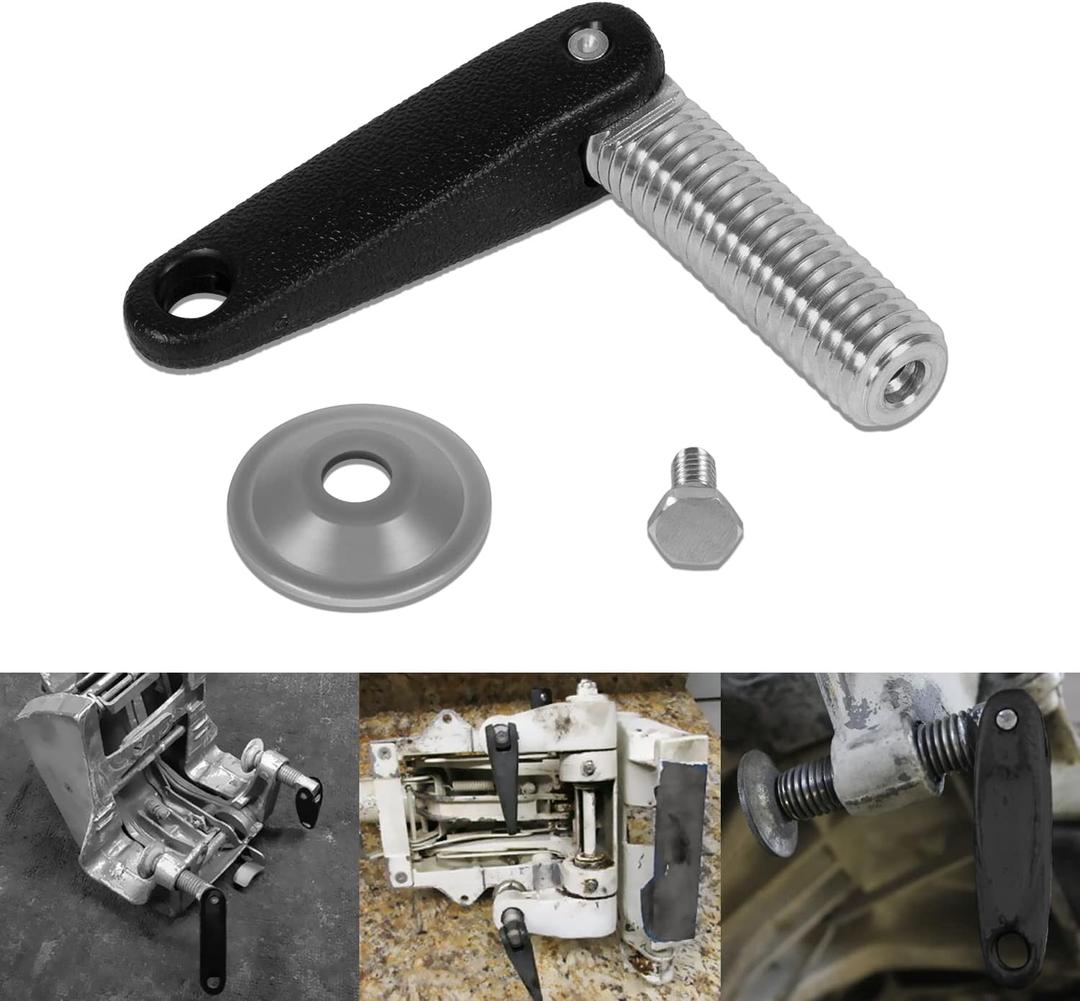 433675 Outboard Motor Transom Clamp Screw & Handle Assembly Fit for Johnson Evinrude Outboard, Replaces for 0433675