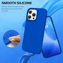 DOMAVER Case for iPhone 16 Pro 6.3'' Case Smooth Liquid Silicone Soft Gel Rubber Microfiber Lining Cushion Cover Shockproof Protective Phone Cases Compatible with iPhone 16 Pro- Klein Blue