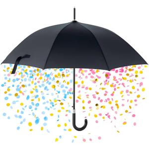 Gender Reveal Umbrella Kit, Umbrella with Confetti, Gender Reveal Decorations, Pink and Blue Confetti for Baby Shower Party Decorations