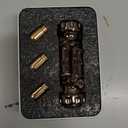 4 in 1 Metal Fidget Gun Toy Shoot+ Spinner+ Ratchet+ Slider Finger Fidget Toys Adults EDC ADHD Focus Anxiety Stress Relief Boredom Office Travel Toy (Titanium Color)