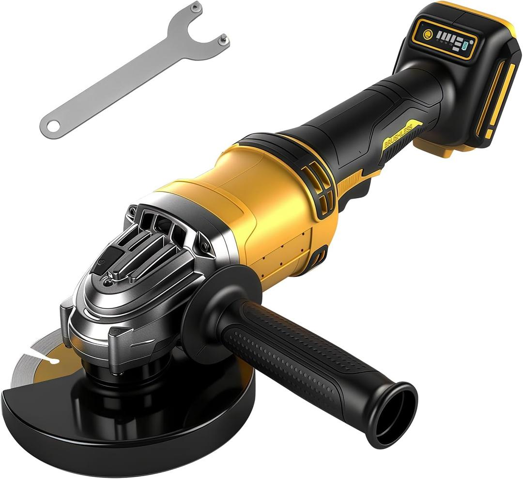 Brushless Angle Grinder for DEWALT 20V Battery (Tool Only)  125mm 10,000RPM Cordless Grinder with M14 Spindle, 3-Speed Settings & Metal Spark Guard (Battery & Disc Not Included)