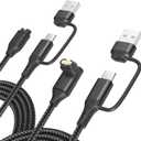 2 in 1 Charger Cable for Garmin Watch 3.3FT 2-Pack, USB Charging Cord with Type-C for Fenix 8 7 7X 6 Pro,Forerunner 970 965 570 265 255 165 55,Vivoactive 5 4,Instinct,Venu 3 3S X1,Epix,Vivomove,Tactix