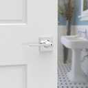 Kwikset Casey Interior Privacy Door Handle with Lock, Door Lever For Bathroom and Bedroom, Polished Chrome Reversible Keyless Turn Lock