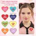 Juexica 24 Pcs Heart Shaped Iron on Patches Glitter Chenille Love Applique Embroidered Appliques Valentine's Day Transfers Sew on Fabric Patch for Clothes Jackets Backpack Hat Decoration(Bright)