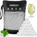 300 PCS Reusable Ice Cube for Drink, Refreezable Plastic ice Cubes Without Diluting BPA Free, Large Pack With Bag, Suitable for Whiskey Coffee Bars Ice Baths Camping, Instant Cooler Packs