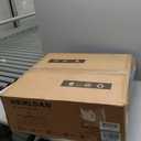 20'' Rattan Fandelier, Boho Farmhouse Fan Chandelier Handwoven Rattan Lampshade, Reversible 7-Blade Ceiling Fan with Adjustable Height, Soft Plum-Blossom Diffused Light 3 Colors (Modern Black)