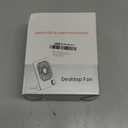 TOPK 2 Pack 5000mAh Portable Desk Fan, Ultra-Thin Rechargeable Battery Operated Fan with Digital Display, Quiet 4-Speed Small Personal Travel Fans for Office, Bedroom, Cruise, Outdoor (Black & White)